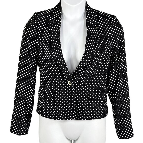Tommy Hilfiger Jackets & Blazers - Tommy Hilfiger NEW Womens 4 Polka Dot Black White Logo Pin Blazer Career Wear